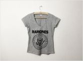 Tee Ramones Cinza mescla